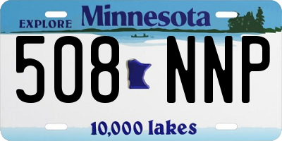 MN license plate 508NNP