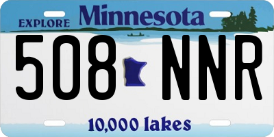 MN license plate 508NNR