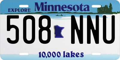 MN license plate 508NNU