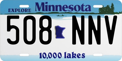 MN license plate 508NNV