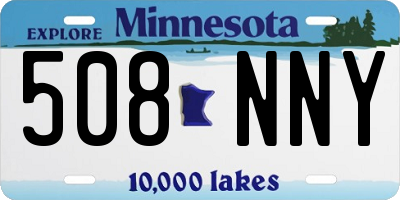 MN license plate 508NNY