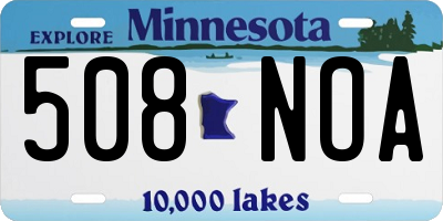 MN license plate 508NOA