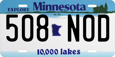 MN license plate 508NOD