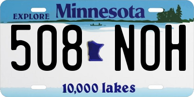 MN license plate 508NOH