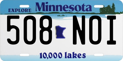 MN license plate 508NOI