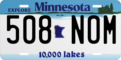 MN license plate 508NOM