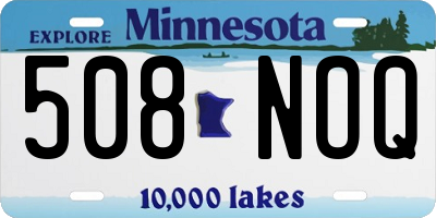 MN license plate 508NOQ