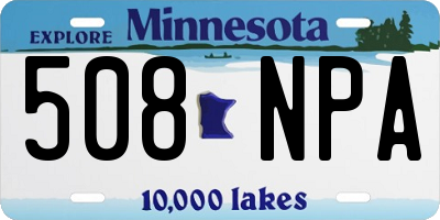 MN license plate 508NPA