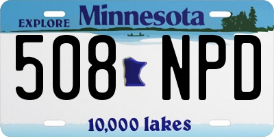 MN license plate 508NPD