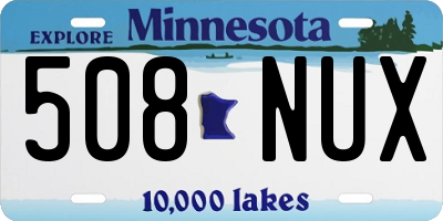 MN license plate 508NUX
