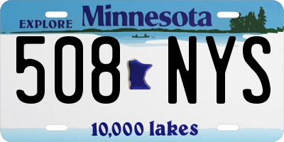 MN license plate 508NYS