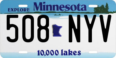 MN license plate 508NYV