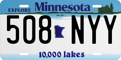 MN license plate 508NYY