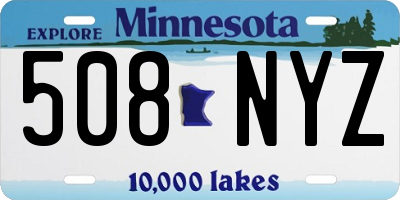 MN license plate 508NYZ