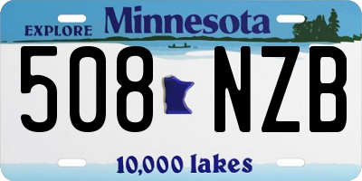 MN license plate 508NZB