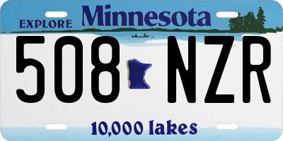 MN license plate 508NZR