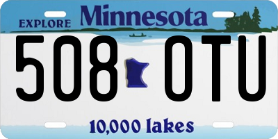 MN license plate 508OTU