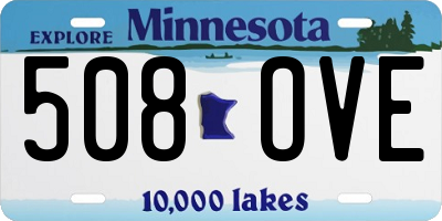 MN license plate 508OVE