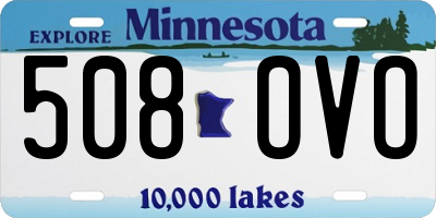 MN license plate 508OVO