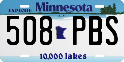 MN license plate 508PBS