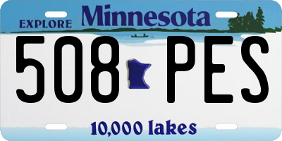 MN license plate 508PES