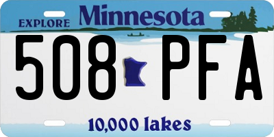 MN license plate 508PFA