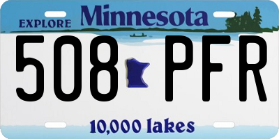 MN license plate 508PFR