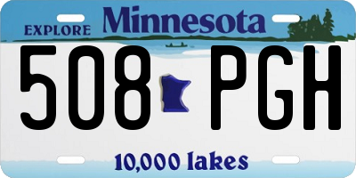 MN license plate 508PGH