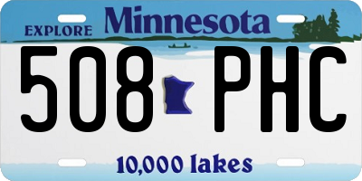 MN license plate 508PHC