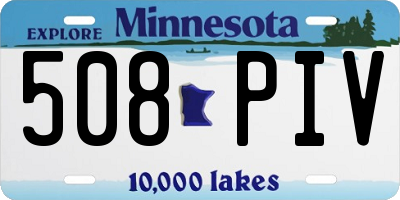 MN license plate 508PIV