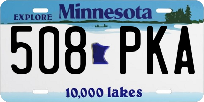 MN license plate 508PKA