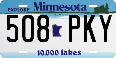 MN license plate 508PKY