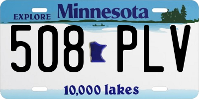 MN license plate 508PLV