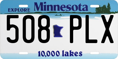 MN license plate 508PLX
