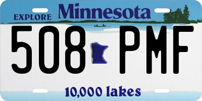 MN license plate 508PMF