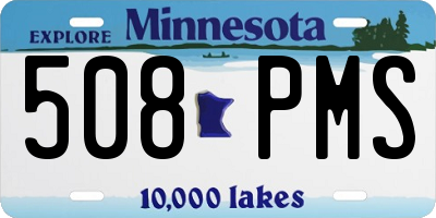 MN license plate 508PMS