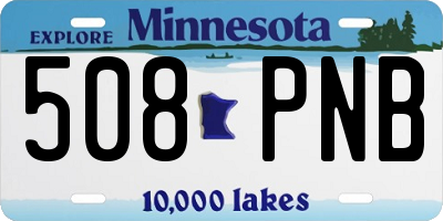 MN license plate 508PNB