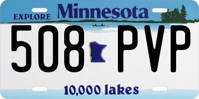 MN license plate 508PVP