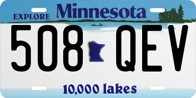 MN license plate 508QEV