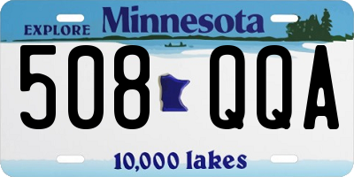 MN license plate 508QQA