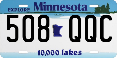 MN license plate 508QQC