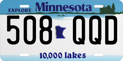 MN license plate 508QQD