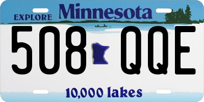 MN license plate 508QQE
