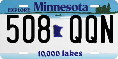 MN license plate 508QQN