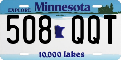 MN license plate 508QQT