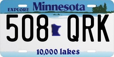 MN license plate 508QRK