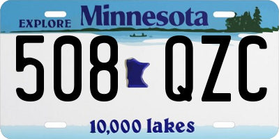 MN license plate 508QZC