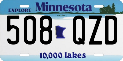 MN license plate 508QZD
