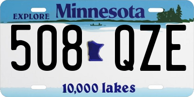 MN license plate 508QZE