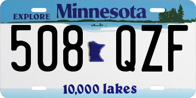 MN license plate 508QZF